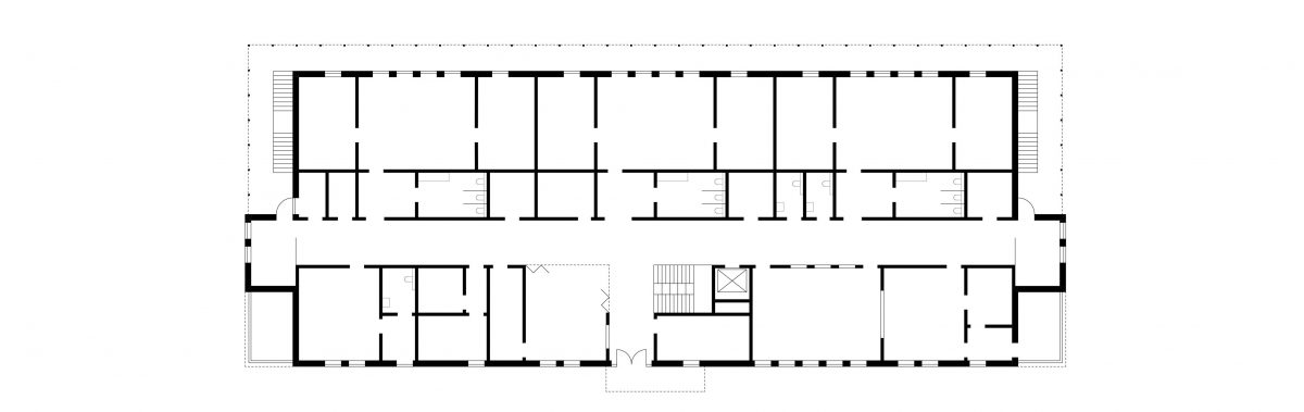 Grundriss EG der Kindertagesstätte in Bedburg.