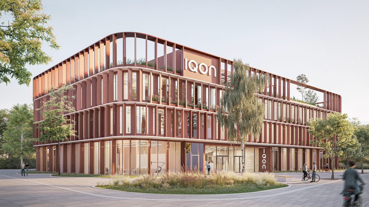 Rendering der Fassade für das IQON-Innovationszentrum in Oldenburg