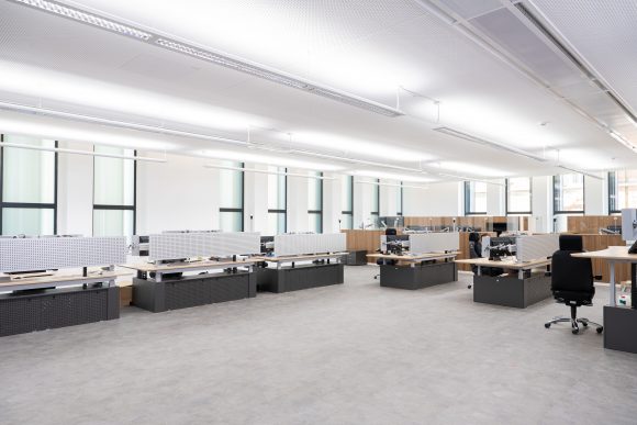 Führungs- und Lagezentrum im Polizeipräsidium Karlsruhe.