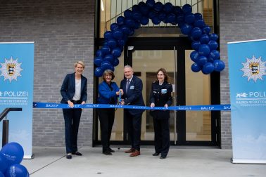 Eröffnung des Polizeipräsidiums Karlsruhe.