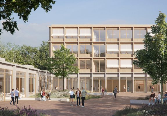 Vorplatz des Gymnasiums Alfter.