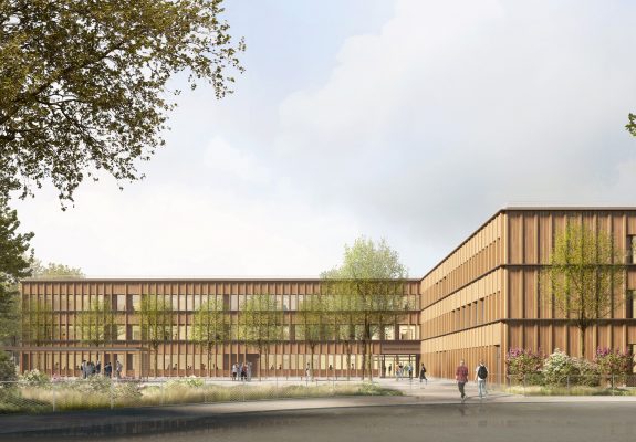 Außenbereich der Realschule am Schulzentrum Hackenbroich