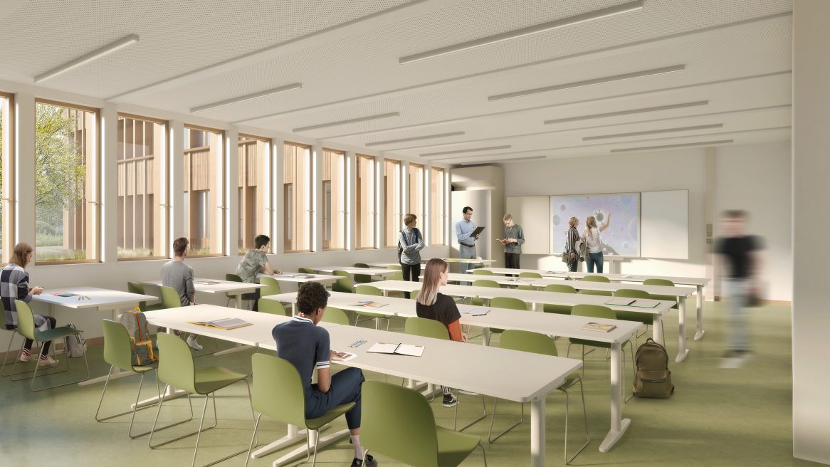 Klassenraum der Realschule am Schulzentrum Hackenbroich