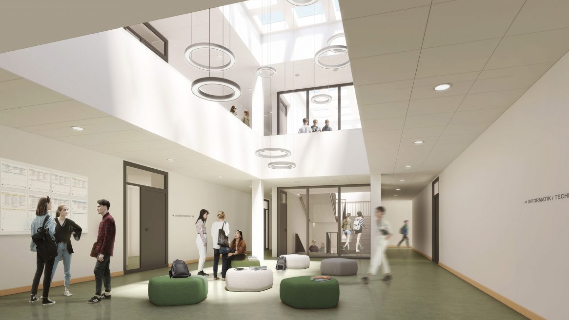 Foyer der Realschule am Schulzentrum Hackenbroich