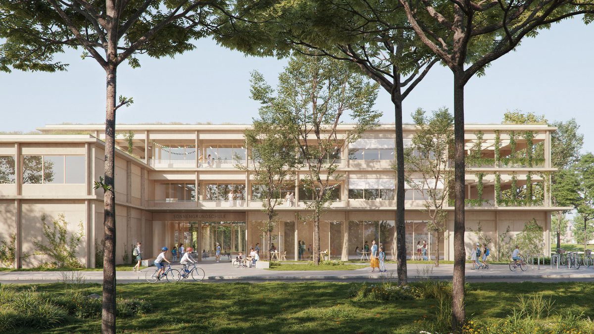 Vorplatz der Sonnengrundschule Oranienburg.