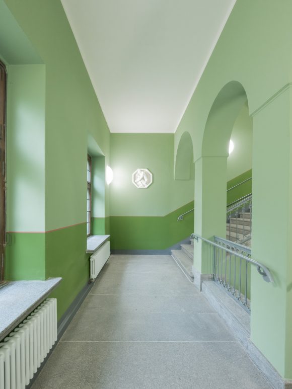 Innenansicht des Flurs im Polizeirevier Werdau.