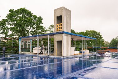 Fotos von den Bauarbeiten an der Heinrich-Schmitz-Grundschule