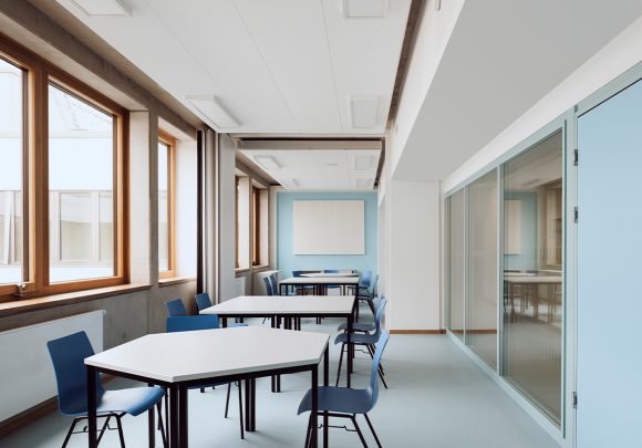 Ein Klassenraum in der Gustav-Heinemann-Gesamtschule in Essen.