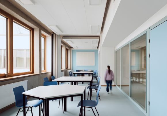 Ein Klassenraum in der Gustav-Heinemann-Gesamtschule in Essen.