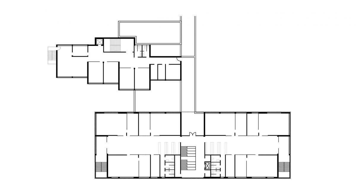 Grundriss OG der Herrman-Gmeiner Grundschule, Monheim am Rhein.