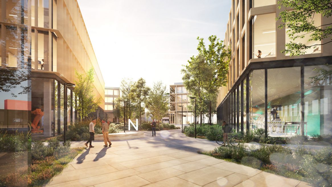 Sehw Architektur plant eine neues multifunktionales, lebendiges Quartier, das Collaboration Village, am Flughafen Berlin Brandenburg.