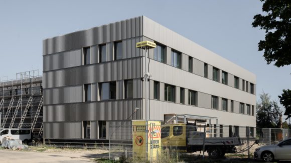 Baustelle des Polizeipräsidiums in Schönefeld Berlin.