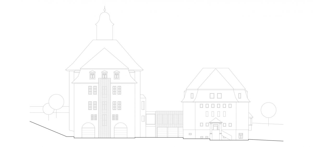 Elevation of the building